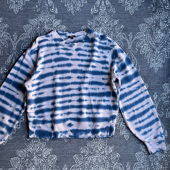 Rails Ramona Striped Indigo Tie Dye Sweatshirt Size Small - Picture 3 of 7